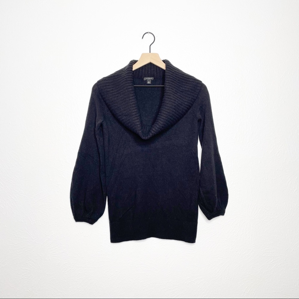 ANN TAYLOR Black Cowl Neck Sweater